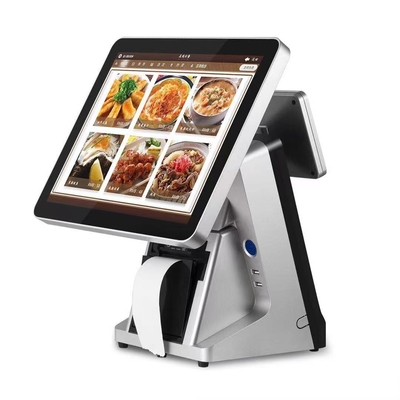 Supermarkt 15,6“ POS van het Vensters Dubbel Scherm Systeem met Printer Scanner