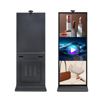 70' Verticaal Volledig Scherm 4K IR Touch Screen LCD Stretched Advertising Kiosk Met Camera
