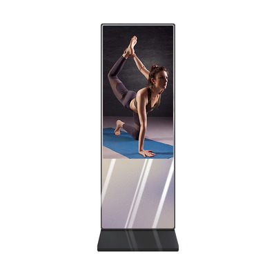 43 inch Totem Magic Mirror Digitaal Signage Met Lichaamssensor Voor Fitness Center