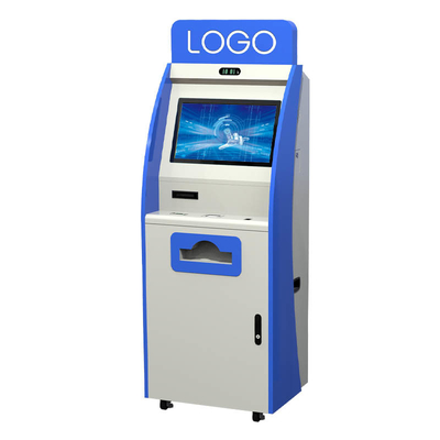22 inch ID Card Reader A4 Printer QR Code Scanner Self Service Kiosk voor ziekenhuis