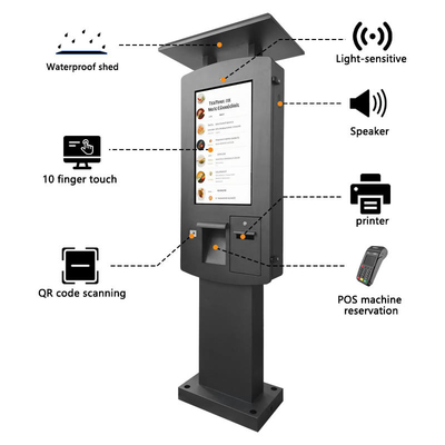 Buiten touchscreen betaalkiosk waterdicht Ip65