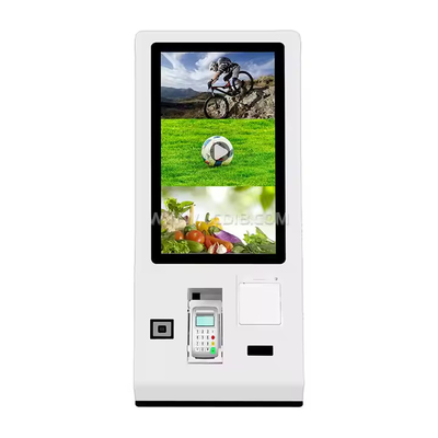 24 inch paspoort scanner hotel zelfbediening kiosk check-in met kamerkaart dispenser