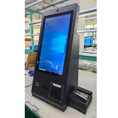 OCR Passport Reader 24 inch Desktop Hotel Check In Self Service Kiosk met Camera Microfoon