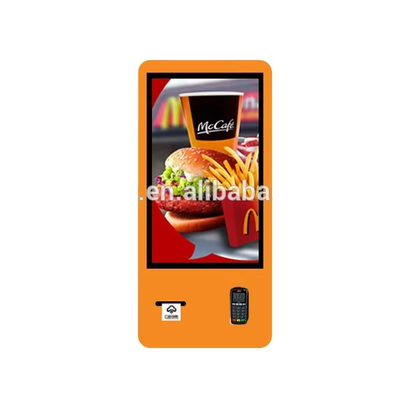 24/32 inch Fastfood bestellen Betaling Zelfservice Interactieve kiosk met printer en post