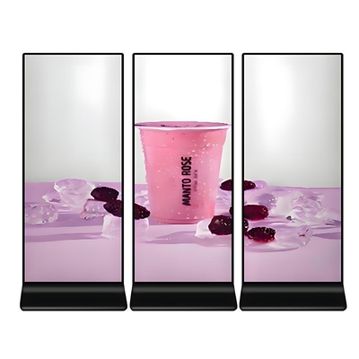 69.3 inch Full-screen Ultra Thin Touch Screen Advertising Player LCD Floor Standing Digital Signage met 4K High Resolution