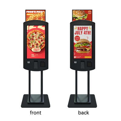 32 inch 400nits Panel Double Sided PCAP Touch Screen Self Service Payment Terminal met Nvidia GeForce RTX 4060 Chipset Digitale Software voor Restaurant KFC MacDonalds