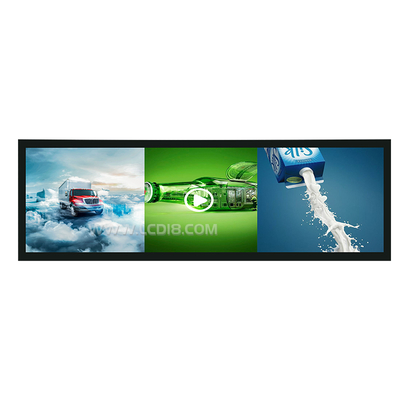 28.6 inch planken Stretched bar display lcd reclame scherm voor supermarkt winkelcentrum