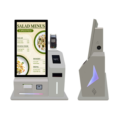 24 inch Cash Acceptor Betalingsfunctie Zelf-Check-out Kiosk Met LED Light Bar