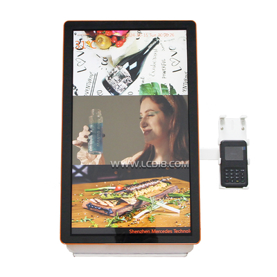 15,6/21,5/24 inch Fastfood Bestel- en Betalings Selfservice Interactieve Kiosk met Printer en POS