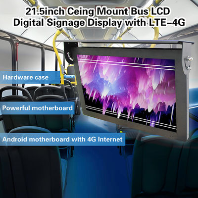 29 Inch Uitgerekte Balk Plafondbevestiging Bus Wifi Digitale Signage Android Draadloze Netwerk Digitale Lcd Monitor Met 4G Optie