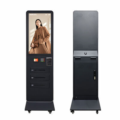 32 Inch Smart Phone Charging Kiosk  Wifi Digital Signage With 3 lockers