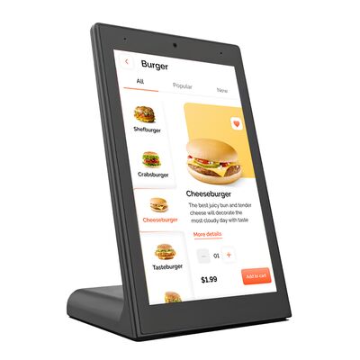 15.6 inch L-vorm LCD advertentie speler met Android systeem voor restaurant zelfbediening kiosk