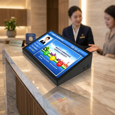 10.1 inch Desktop Android PCAP Touch Screen Service Feedback Screen voor banken