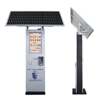 Zonne-energie 27 inch waterdichte buiten touchscreen kiosk zelfbedieningsterminal