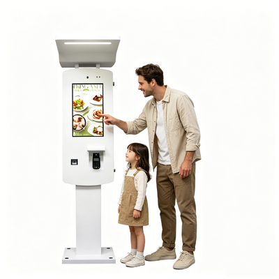 24 inch buiten waterdicht IP55 zelfbediening betalingskiosk met Nvidia GTX 1650 GPU en vloer staande ontwerp