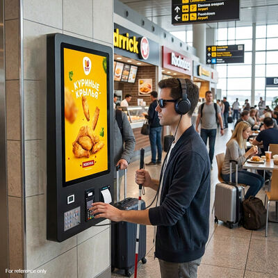 32 inch ADA-compliant rolstoel Toegankelijke hoogte verstelbare zelfbediening kiosk met touchscreen interactieve terminal