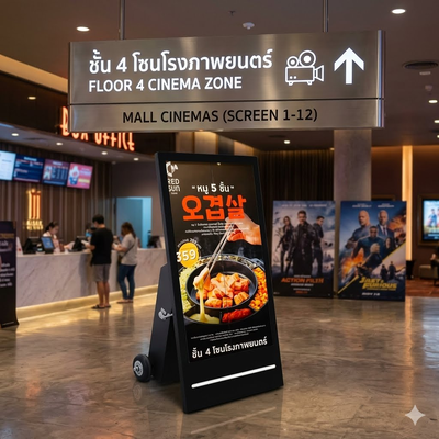Android Wifi 43 55 65 Inch Buiten LCD Kiosk Poster Panel Scherm 4K Draagbare LCD Display