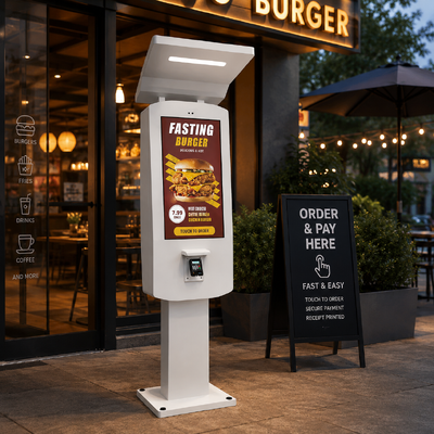 32 inch Outdoor Android PC Self Service Payment Kiosk met LED Strip