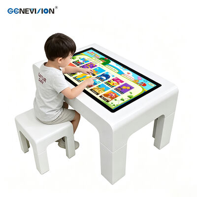 32 43 55 Inch Kids Interactieve speeltafel met 10 punten Capacitieve PCAP Touch Screen Kiosk Waterdicht ontwerp