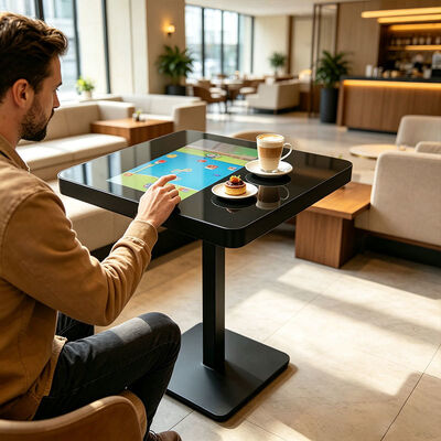 21.5 Inch Capacitive Touch Table with Multi-Gesture Support and Durable Metal Frame - Interactive Kiosk for Restaurants and Cafes