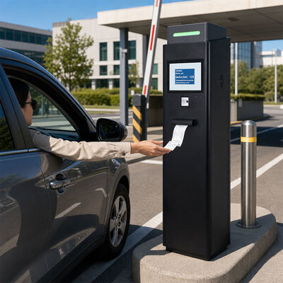 Hotelparkeerplaatsen 10,4 inch Outdoor LCD Scherm Zelfbetaaloplossing met QR-code Scanner Printer