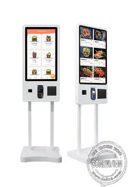 De vloertribune 32 duim het Zelf Opdracht geven tot automatiseerde de Kiosk van de Touch screenbetaling voor Snel Voedsel