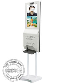 Van de de Camerakiosk van de temperatuurdetector Digitale Signage 21,5 Duim met Automaat van de het Gelalcohol van het Hand de Desinfecterende Desinfecterende middel