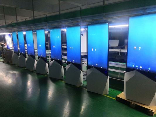 55 de“ Transparante het Schermlcd van Glaslg Digitale Signage Adverterende Speler van de Kiosk Capacitieve Aanraking