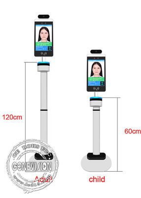 Van de de Thermometerpoort van luchthavenhoogte het Regelbare 8“ Gezichtsrecogntion het Toegangsbeheerlcd Scherm