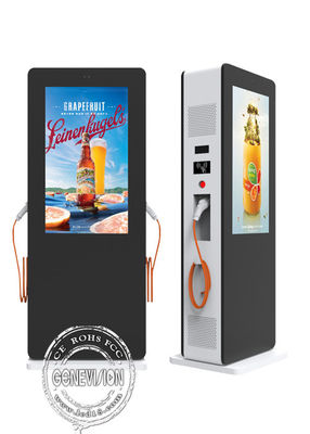 Elektrische EV-Auto het Laden Post Digitale de Reclamekiosk met van 43“ 55“ 4K LCD