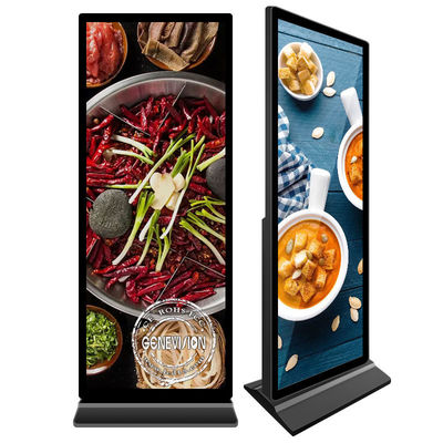 Randloze 4K-Vloer die Digitale Signage Kiosk voor Reclame bevinden zich