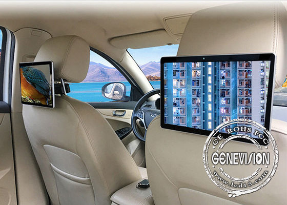 10.1“ IPS Comité Plastic van de de Hoofdsteunmonitor van de Touch screentaxi Digitale Signage van Android met 4G en GPS
