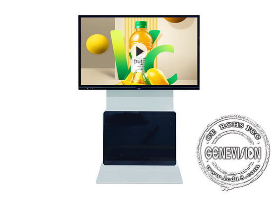 Roterende touchscreen terminals vloer staan interactieve kiosk wifi digitale signage