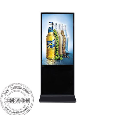 Vloer die Tweezijdige IPS Touch screen Reclamekiosk bevinden zich